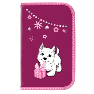 Пенал Brauberg "Щенок", 1 отделение, 19х12 см