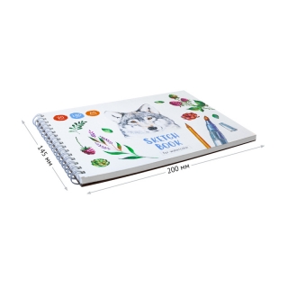 Скетчбук-блокнот для акварели 20л. А5 на гребне ArtSpace "Акварельные портреты", 180г/м2