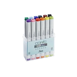 Набор маркеров Copic Classic (Original) B "Базовый", двусторонние 12 цветов