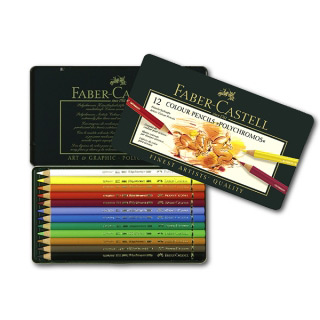 Цветные карандаши Faber-Castell Polychromos профессиональные, набор 12 цветов