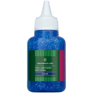 Гель с цветными блестками Greenwich Line, 40 мл, синий