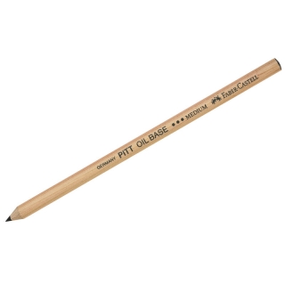Карандаш масляный Faber-Castell "Pitt Oil Base", черный, средняя твердость, поштучно