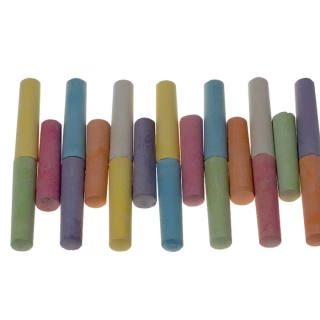 Мел цветной Jovi, набор 20 шт., для рисования на асфальте, круглый, пластиковое ведро