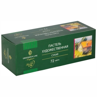 Пастель художественная сухая Greenwich Line 72 цвета, картонная упаковка