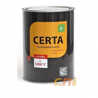 Термостойкая эмаль ЦЕРТА черная до 1200 °C 0,8 кг
