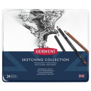 Набор карандашей Derwent Sketching Collection 24 цвета, металлический пенал
