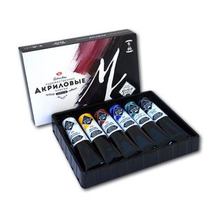 Универсальные акриловые краски «Мастер-Класс» НЕВСКАЯ ПАЛИТРА, набор 6 цветов по 46 мл