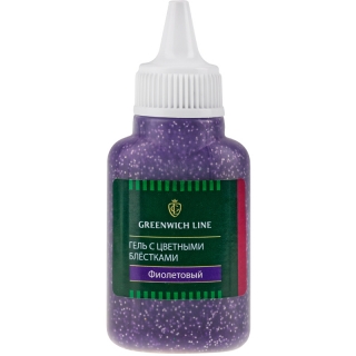 Гель с цветными блестками Greenwich Line, 40 мл, фиолетовый