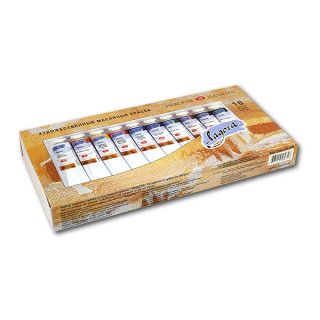 Масляные краски «Ладога» НЕВСКАЯ ПАЛИТРА, набор 10 цветов по 46 мл