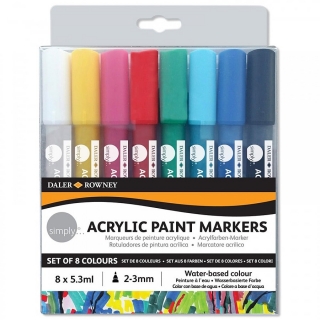 Маркеры акриловые Daler Rowney Simply, 8 цветов