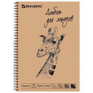 Альбом-скетчбук Brauberg Art "Classic" А4 (210х297 мм), белая бумага, 30 л., 150 г/м2, гребень
