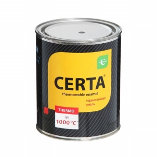 Термостойкая эмаль ЦЕРТА черная до 700 °C 0,8 кг