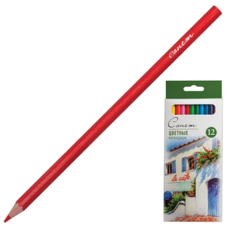 Карандаши цветные профессиональные "Сонет" Невская Палитра, 12 цветов, картонная упаковка с европодвесом
