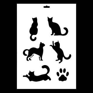 Гибкий трафарет Сонет НЕВСКАЯ ПАЛИТРА, Кошки, 22х31 см