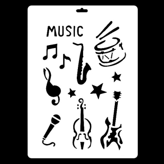 Гибкий трафарет Сонет НЕВСКАЯ ПАЛИТРА, Музыка, 22х31 см