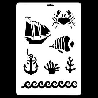 Гибкий трафарет Сонет НЕВСКАЯ ПАЛИТРА, Море, 22х31 см