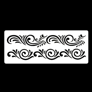 Гибкий трафарет-бордюр Сонет НЕВСКАЯ ПАЛИТРА, Орнамент, 10х25 см