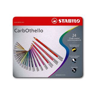 Цветная пастель CarbOthello STABILO для рисования, в карандашах, 24 цвета в наборе