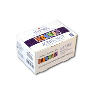 Акриловые матовые краски Decola НЕВСКАЯ ПАЛИТРА для рисования и декора, набор 6 цветов по 20 мл