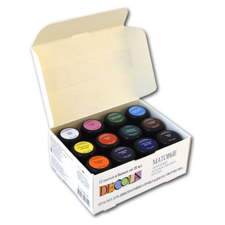 Акриловые матовые краски Decola НЕВСКАЯ ПАЛИТРА для рисования и декора, набор 12 цветов по 20 мл