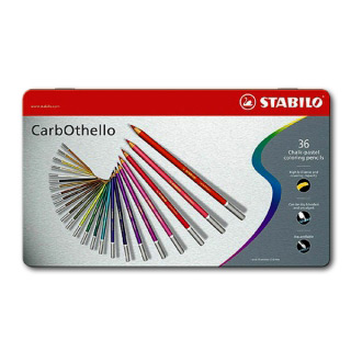 Цветная пастель CarbOthello STABILO для рисования, в карандашах, 36 цветов в наборе