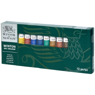 Краски масляные художественные в тубах  Winsor&Newton "Winton", 8 цв. по 21 мл с аксессуарами