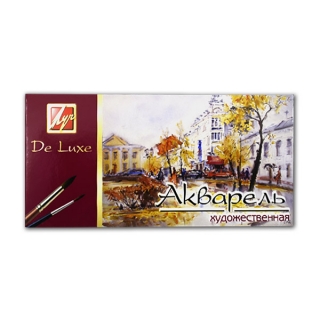 Акварель медовая "Люкс" ЛУЧ, набор 24 цвета, без кисти
