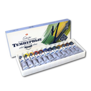 Темперные краски «Мастер-Класс» НЕВСКАЯ ПАЛИТРА, набор 12 цветов по 18 мл