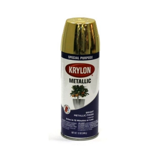 Аэрозольная краска Krylon Metallic Bright Finish металлик 340 г, цвет: латунь