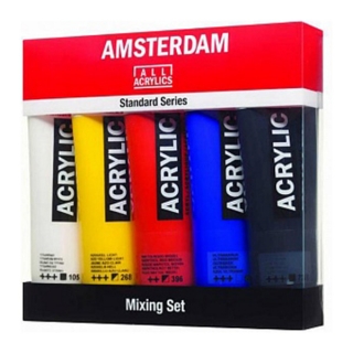 Набор акриловых красок Royal Talens Amsterdam Mixing Стандарт, 5 цветов по 120 мл