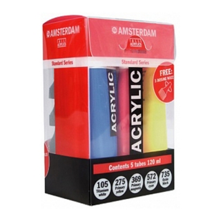 Набор акриловых красок Royal Talens Amsterdam Стандарт, 5 цветов по 120 мл