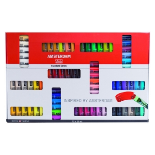 Набор акриловых красок Amsterdam Standard Royal Talens, 72 цвета по 20мл