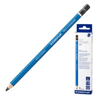 Карандаши чернографитные "Mars Lumograph" Staedtler твердость 8B, грифель 2,5 мм, 100-8B