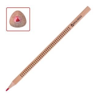 Карандаши цветные Brauberg "Цветы", набор 18 цветов, трехгранные, лакированное дерево