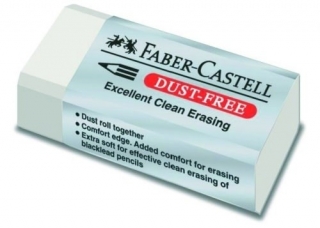 Ластик Faber-Castell Dust-Free, белый, в защитной упаковке