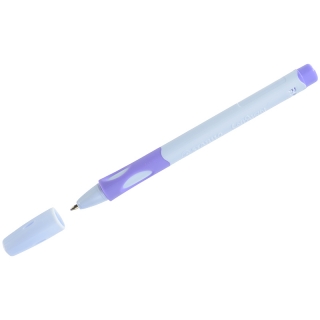 Ручка шариковая Stabilo "LeftRight" для правшей, синяя, 0,8мм, толщина линии 0,4мм, грип, лавандовый корпус