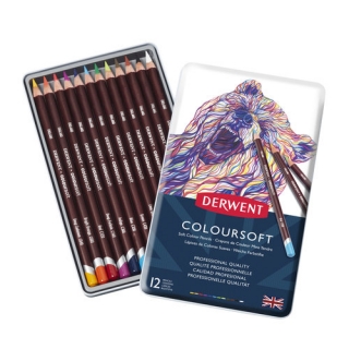 Набор цветных карандашей Derwent Coloursoft, 12 цветов