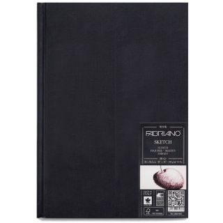 Блокнот для зарисовок Fabriano Sketch Book 110г/м.кв 25x35,3см мелкозернистая 80л, сшивка по длинной стороне