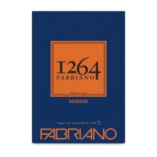 Альбом для маркеров MARKER 1264 Fabriano, А4 70г/м2 ультра-белая, 100 л. склейка по короткой стороне