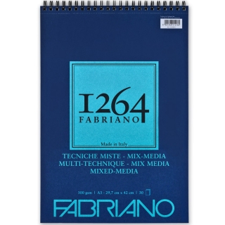 Альбом для смешанных техник MIX MEDIA 1264 Fabriano, А3 300г/м2, 30 л. спираль по короткой стороне