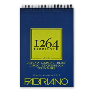 Альбом для графики DRAWING 1264 Fabriano, А4 180г/м2, 50 л. спираль по короткой стороне