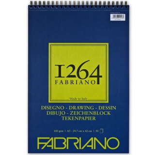 Альбом для графики DRAWING 1264 Fabriano, А3 180г/м2, 50 л. спираль по короткой стороне