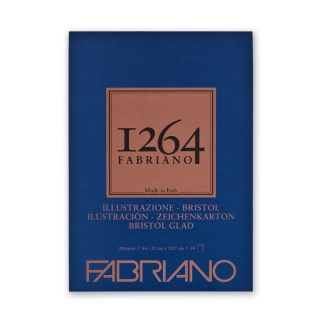 Альбом для графики BRISTOL 1264 Fabriano, А4 200 г/м2 50л. склейка по короткой стороне