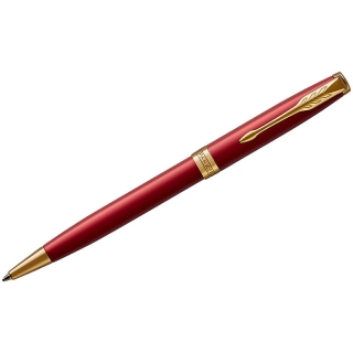 Ручка шариковая Parker "Sonnet Intense Red GT" черная, 1,0мм, поворот., подар. уп.