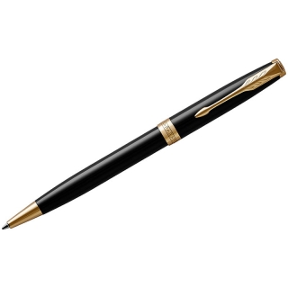 Ручка шариковая Parker "Sonnet Black Lacquer GT" черная, 1,0мм, поворот., подар. уп.