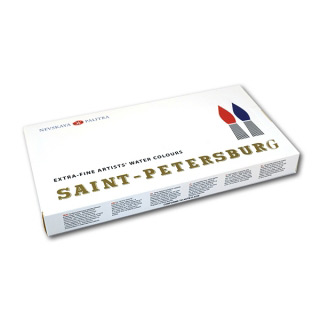 Акварельные краски «Санкт-Петербург» Невская Палитра, набор 24 цвета с палитрой