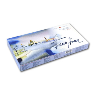 Акварельные краски «Белые ночи» НЕВСКАЯ ПАЛИТРА, набор 24 цвета с палитрой