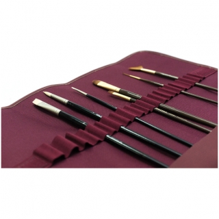 Пенал-скрутка для хранения кистей Малевичъ, 34х48 см, бордо