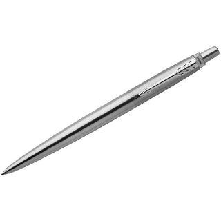 Ручка шариковая Parker "Jotter Stainless Steel CT" синяя, 1,0мм, кнопочный механизм, подарочная упаковка