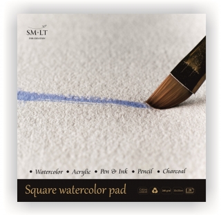Альбом для акварели SM-LT Art Watercolor 260г/м2 (содержит хлопок) 30*30см 20л склейка по одной стороне